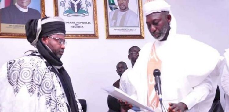 Gov Bello Presents Letter Of Appointment To New Emir of Kontagora